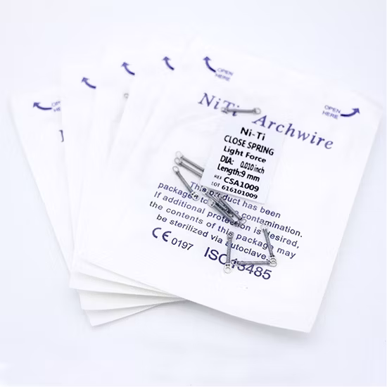 Dental Orthodontic Super Elastic Niti Close Springs Archwire