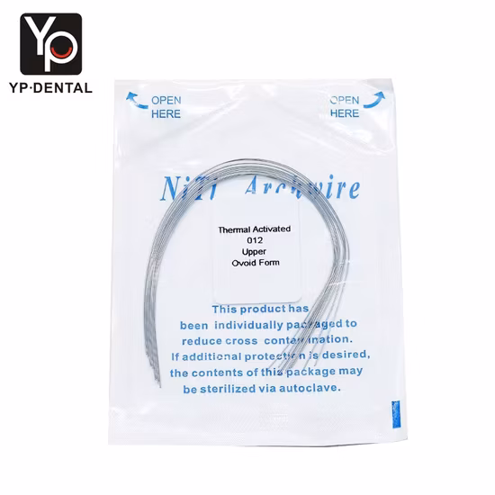 Dental Consumables Orthodontic Metal Thermal Activated Niti Archwire with Ovoid Form