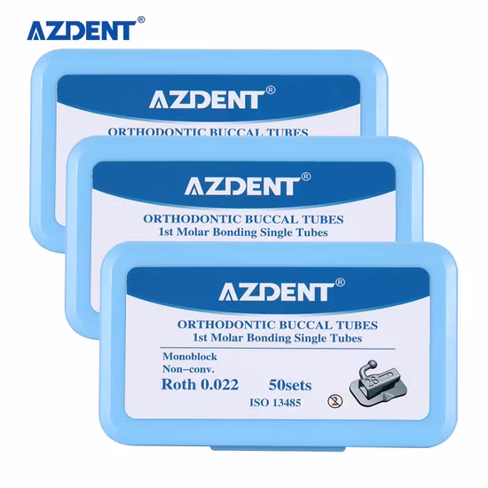Dentist Instrument Dental Material Roth 022 Solt 1st 2ND Ortodoncia Molar Tube Orthodontic Buccal Tube for Bracket Sale