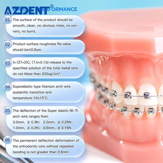 Azdent Dental Orthodontic Arch Wire Super Elastic Niti Archwire Oval 012upper